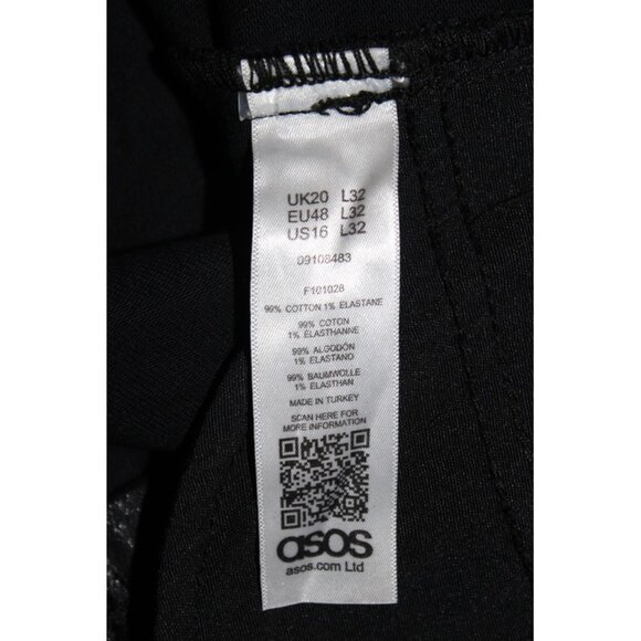 nwot ASOS Curve, High-Rise Farleigh Mom Jeans in Coated Black - Size 16W - Picture 7 of 11